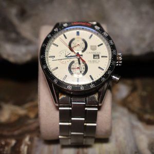 Tag Heuer Carrera Calibre 16 | 100M Watch | SS Pearl White Face | Sapphire Glass